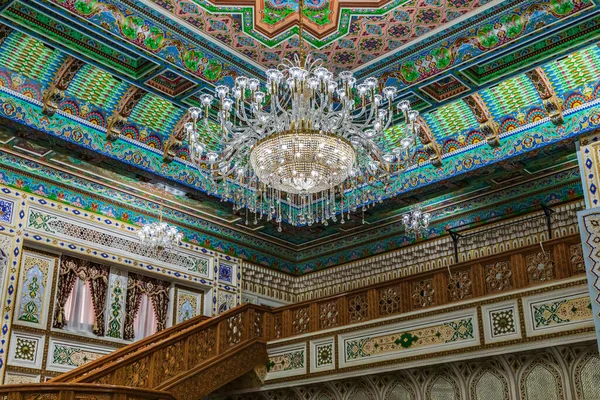 Dushanbe Tadzjikistan Augusti 2021 Chanderlier Dekorerad Lobby Navruz Palace Dushanbe — Stockfoto