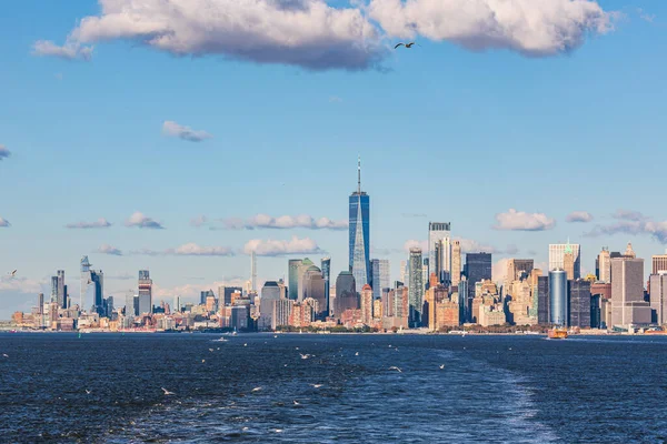 stock image Manhattan, New York City, New York, USA. The Lower Manhattan skyline.