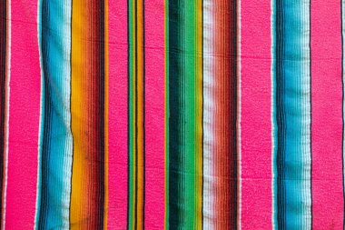 Loreto, Baja California Sur, Meksika. Baja, Meksika 'da renkli geleneksel battaniye.