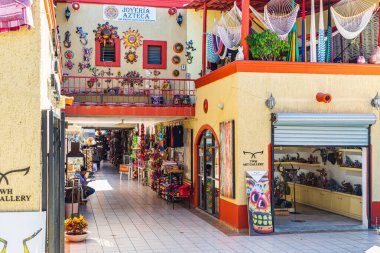 Todos Santos, Baja California Sur, Meksika. 11 Kasım 2021. Todos Santos 'ta bir turist pazarı.