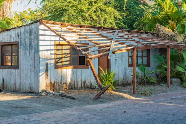 Loreto Baja California Sur Mexikó Összeomló Napellenző Egy Régi Épületen — Stock Fotó