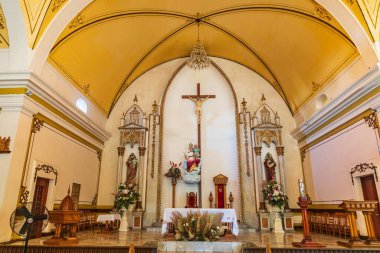 La Paz, Baja California Sur, Meksika. 18 Kasım 2021. La Paz Katedrali 'ndeki Şapel.