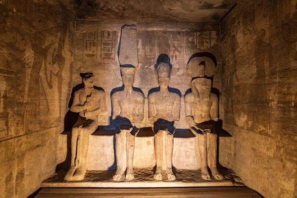 Abu Simbel Aswan Egypt February 2022 Statues Depicting Ptah Amun — Stock Photo, Image