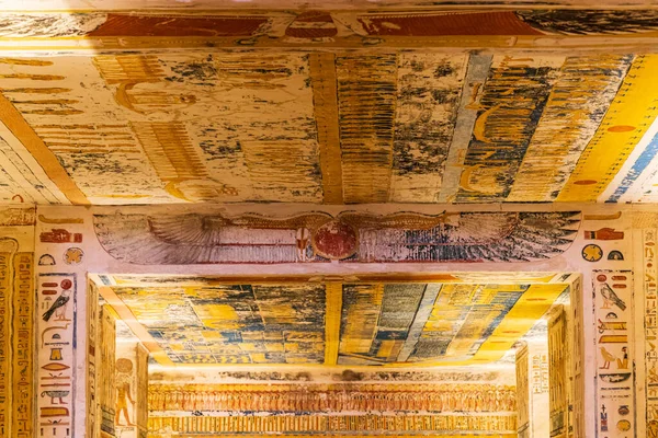 Valley Kings Luxor Egypt February 2022 Interior Tombs Ramses Valley — Stock Photo, Image