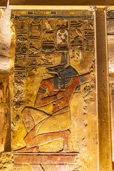 Долина Царів Луксор Єгипет Лютого 2022 Року Внутрішня Частина Гробниць — стокове фото
