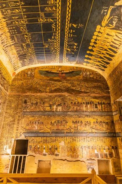 Vallée Des Rois Louxor Égypte Février 2022 Intérieur Des Tombes — Photo