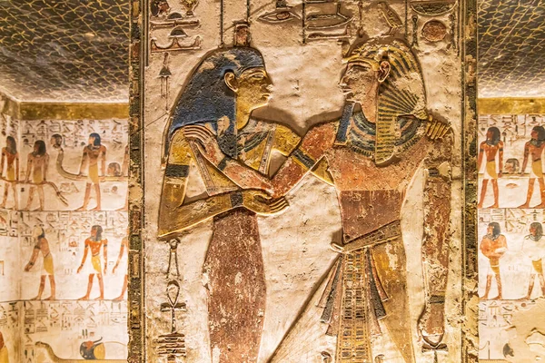 Királyok Völgye Luxor Egyiptom 2022 Február Ramszesz Sírjainak Belseje Luxorban — Stock Fotó