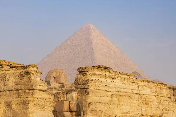 Γκίζα Κάιρο Αίγυπτος Πυραμίδα Του Χέοπα Μεγάλη Πυραμίδα Της Γκίζας — Φωτογραφία Αρχείου