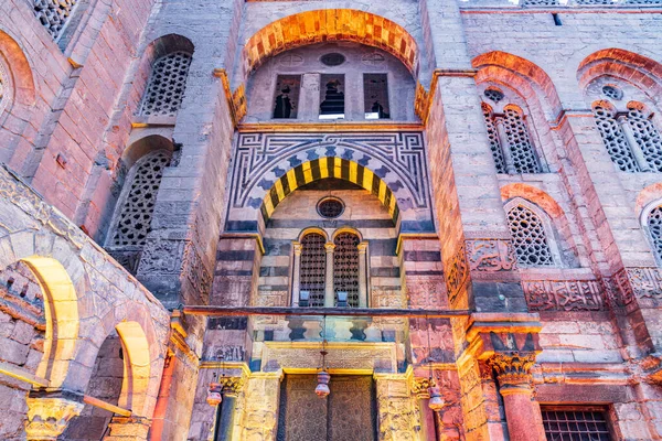 Caire Égypte Entrée Une Mosquée Historique Sur Rue Moez Dans — Photo