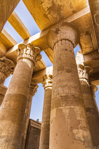 Kom Ombo Aswan Egipto Colunas Templo Kom Ombo — Fotografia de Stock