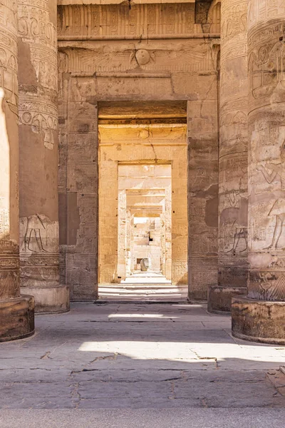 Kom Ombo Aswan Egypten Linje Dörröppningar Vid Kom Ombo Tempel — Stockfoto