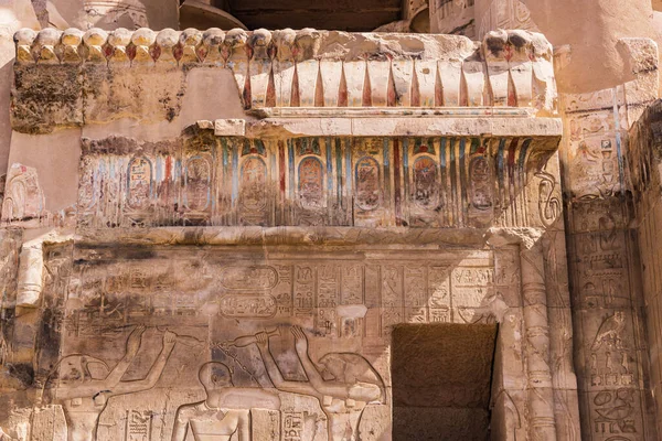Κομ Όμπο Ασουάν Αίγυπτος Διακοσμημένοι Τοίχοι Στο Συγκρότημα Ναού Στο — Φωτογραφία Αρχείου