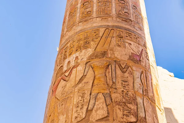 Karnak Luxor Egypt Sloupce Velkého Sálu Hypostylu Chrámovém Komplexu Karnak — Stock fotografie