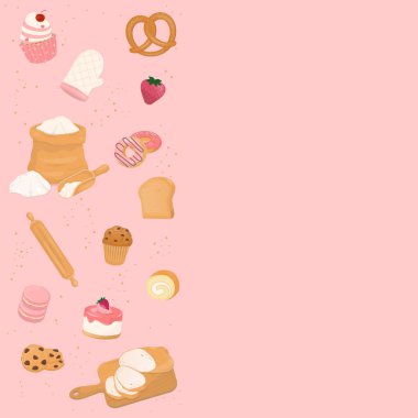 Pasta ürünleri arkaplan, pankart, poster veya metin kopyalamak için alanı olan paketleme.