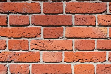Kırmızı tuğla duvar. arka plan
