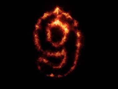 Yüksek çözünürlüklü 9. harf