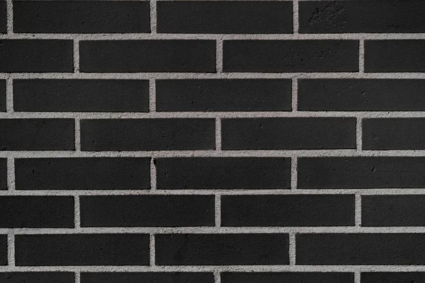 Black Brick Wall Copy Space Background — Stock Photo, Image