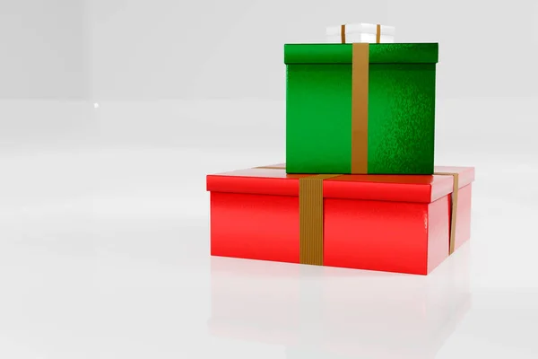 Rendering Christmas Gifts Stack Three — Stock Photo, Image