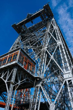 Buenos Aires, Arjantin. 11 Temmuz 2021. La Boca mahallesindeki Caminito yakınlarında Nicolas Avellaneda Taşıyıcı Köprüsü