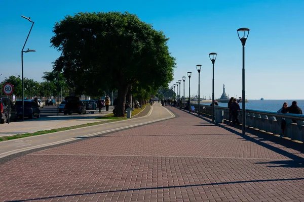 Buenos Aires Argentina July 2021 Costanera Avenue Promenade River Plate — Stock Photo, Image