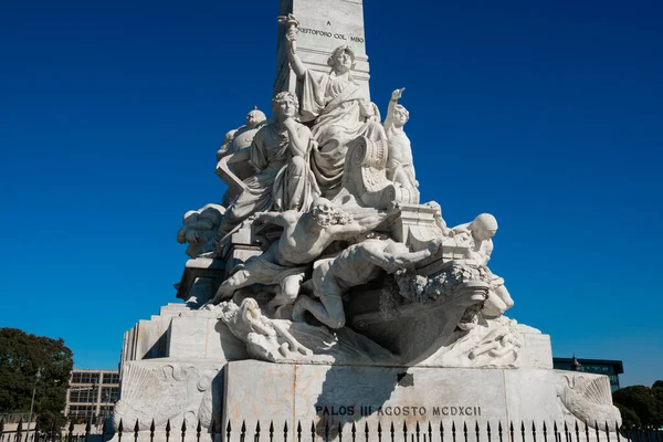 Buenos Aires Argentina Julho 2021 Monumento Cristóvão Colombo Monumento Cristobal — Fotografia de Stock