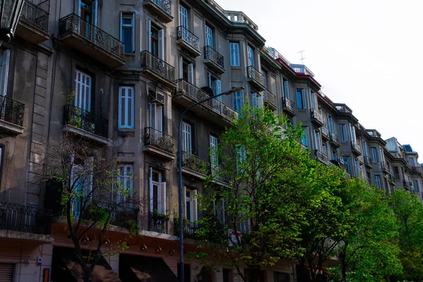 Buenos Aires Argentina Července2021 Caseros Avenue Stará Fasáda Budovy San — Stock fotografie