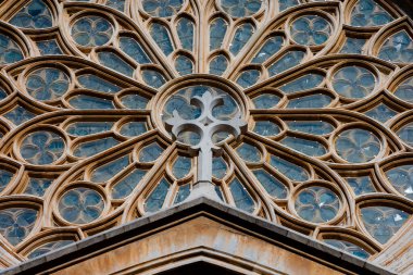 Tarragona, İspanya. 8 Şubat 2019. Tarragona Katedrali 'nin (Santa Tecla de Tarragona Katedrali) manzarası)