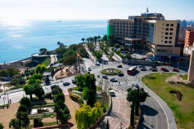 Tarragona, İspanya. 8 Şubat 2019. Tarragona şehri ve Akdeniz manzarası