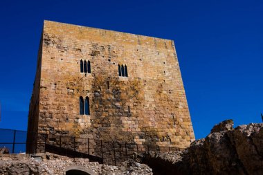 Pretori Roma Kulesi (Torre del Pretori) manzarası. Tarragona, İspanya