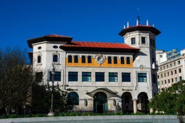 Santander, İspanya. 12 Şubat 2019. Postane binası (Oficina de Correos)