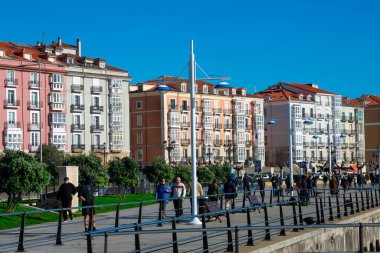 Santander, İspanya. 12 Şubat 2019. Pereda yürüyüşü ve bahçe manzarası (Paseo y jardines de Pereda)