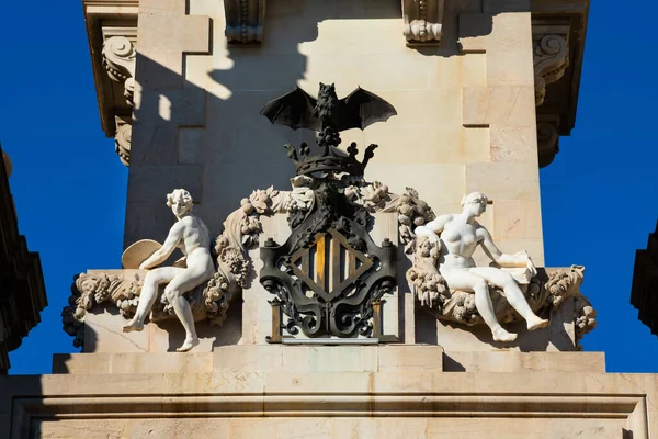 Valencia Spagna Febbraio 2019 Statue Sul Palazzo Comunale Edificio Del — Foto Stock