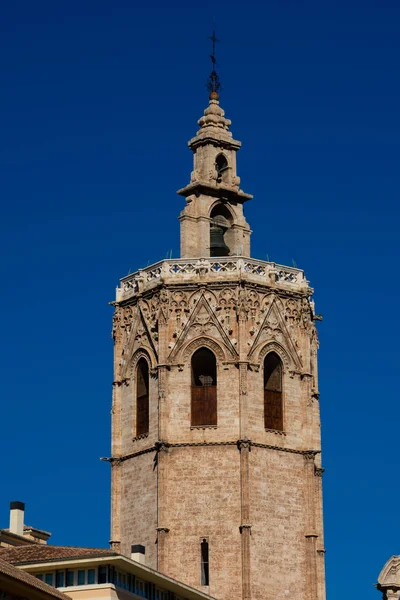 Valencia Katedrali 'nin Bell Kulesi (El Miguelete o Torre del Micalet). Valencia, İspanya