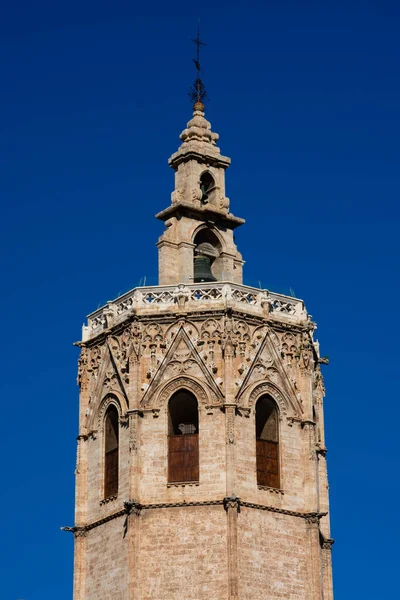 Campanile Della Cattedrale Valencia Liguelete Torre Del Micalet Valencia Spagna — Foto Stock