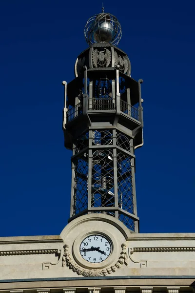 Torre Construção Correios Telégrafos Oficina Correos Perto Praça Câmara Municipal — Fotografia de Stock