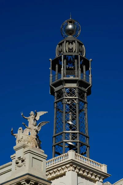 Torre Construção Correios Telégrafos Oficina Correos Perto Praça Câmara Municipal — Fotografia de Stock