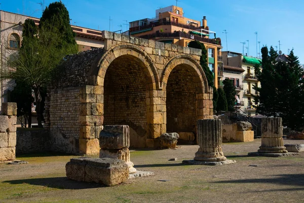 Tarragone Espagne Février 2019 Forum Colonial Tarraco Foro Colonial Tarraco — Photo