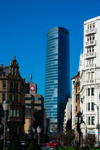 Bilbao Spanien Februar 2019 Iberdrola Gebäude Vom Moyua Platz Plaza — Stockfoto