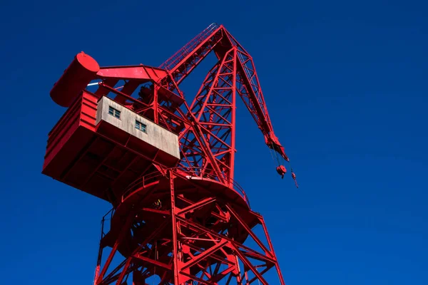 Alter Großer Kran Auf Dem Ramon Sota Pier Bilbao Spanien — Stockfoto