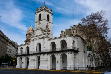Buenos Aires, Arjantin. 19 Ağustos 2019. Buenos Aires Cabildo, Buenos Aires 'te bir kamu binası. Sömürge döneminde belediye meclisi başkanı olarak kullanılıyordu.