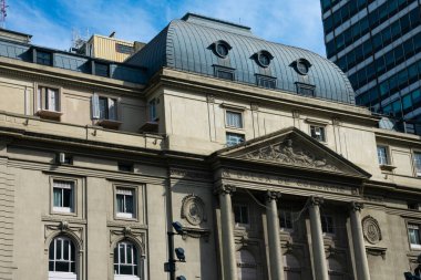 Buenos Aires, Arjantin. 19 Ağustos 2019. Buenos Aires Borsa Binası (Bolsa de Comercio de Buenos Aires))