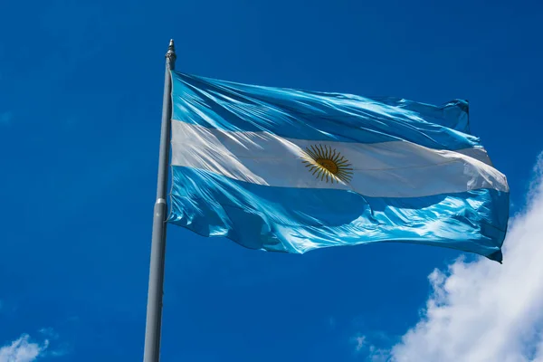 Σημαία Της Αργεντινής Bandera Argentina Bandera Nacional Είναι Ένα Οριζόντιο — Φωτογραφία Αρχείου