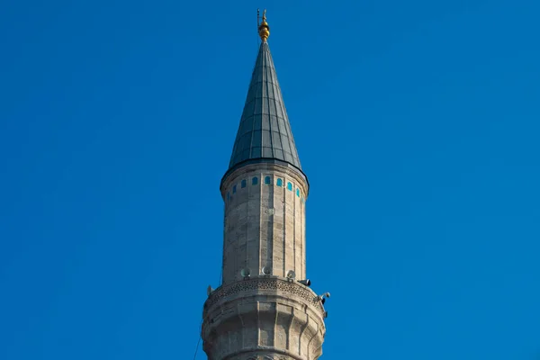 Istanbul Turecko Listopadu2019 Minaret Hagia Sophia Kostel Svaté Moudrosti Ayasofya — Stock fotografie