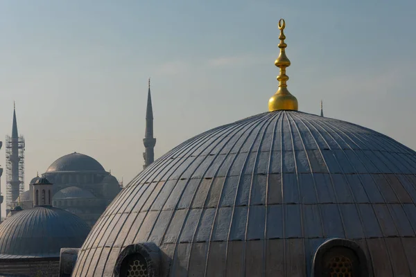 Istanbul Turecko Listopadu2019 Dómy Hagia Sophia Kostel Svaté Moudrosti Ayasofya — Stock fotografie