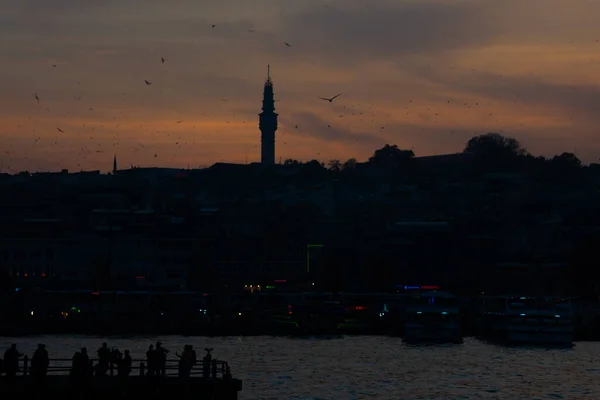 Istanbul Turecko Listopadu2019 Pohled Město Istanbul Golden Horn Vodní Cesty — Stock fotografie
