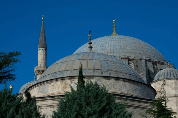Meczet Suleymaniye Suleymaniye Camii Osmański Meczet Cesarski Położony Trzecim Wzgórzu — Zdjęcie stockowe