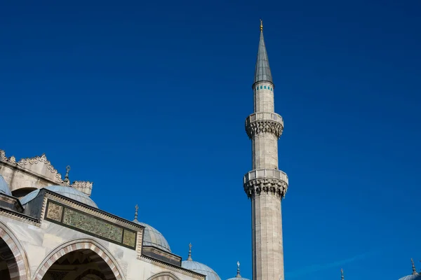 Minaret Suleymaniye Moskén Suleymaniye Camii Ottomansk Kejserlig Moské Belägen Den — Stockfoto