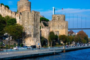 İstanbul, Türkiye. 21 Kasım 2019. Rumelihisai Rumelian Kalesi olarak da bilinir ve Rumeli Hissar Şatosu Avrupa tarafında bir ortaçağ kalesidir.