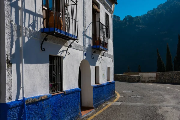 Hermosa Casa Azul Blanca Camino Del Sacromonte Camino Del Sacromonte —  Fotos de Stock