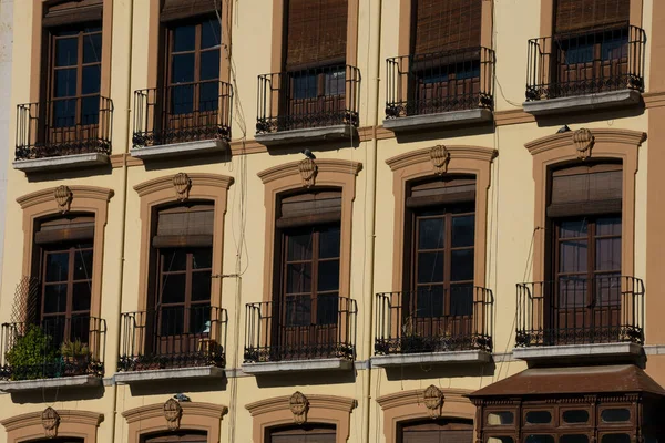 Edificio Antiguo Balcones Granada España — Foto de Stock